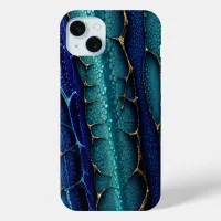 Purple, blue, aqua, and gold iPhone 15 plus case