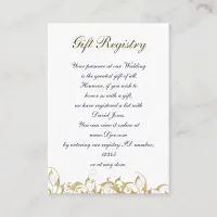 champagne gold Baroque Wedding Enclosure Card
