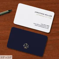 Minimal Simple Attorney at Law Business Card