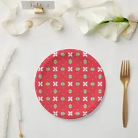 Christmas Holiday Charm Pattern 02 -  Paper Plates