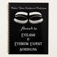 Luxury Watercolor Eyelash & Brow Beauty,Pink White Planner