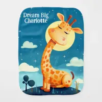 Giraffe Dreaming | Animal | Baby Burp Cloth