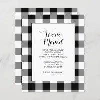 Budget Black Plaid We've Moved Holiday Card