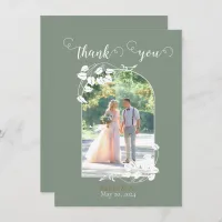 Personalized Wedding Flat Thank You Card 