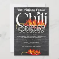 Chili Cookoff Cook Off Contest Family Annual Party Invitation