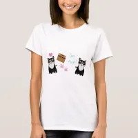 Fun Sourpuss Power Cat Cartoon Pattern Fun T-Shirt