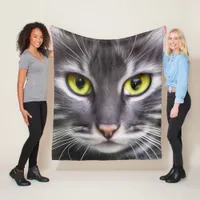 Wonderful cat portrait    fleece blanket