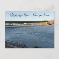 Mississippi River, Dubuque, Iowa Memorabilia  Postcard