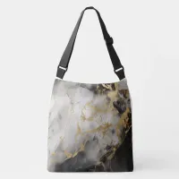 Gold, Black & White Marble | Crossbody Bag