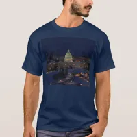 United States Capitol Building at Night T-Shirt