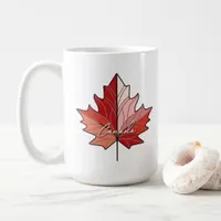 Contemporary Canadian Maple Leaf ID1071 Coffee Mug