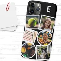 Monogram Custom Collage Upload Your Own 6 Photos iPhone 11 Pro Case