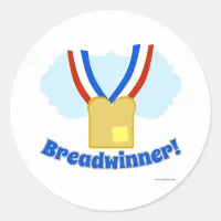 Breadwinner Medal Classic Round Sticker