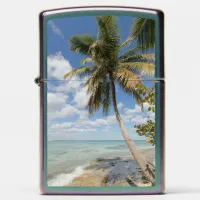 Isla Saona - Palm Tree at the Beach Zippo Lighter