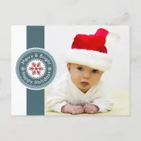 Mod Seal Photo Holiday card