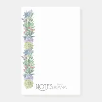 Succulents and Sparkle Wedding ID515 Post-it Notes