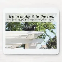 Try to Make It Cat Motivational Slogan Art  Mouse Pad