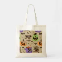 Halloween vintage pattern tote bag