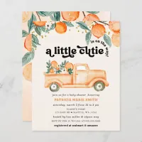 Budget Little Cutie Orange Baby Shower Invitation