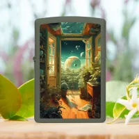 Out of this World - Room with a planetary View Zippo Lighter