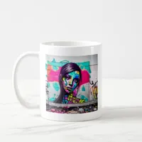 Beautiful Graffiti Art Woman on  Coffee Mug