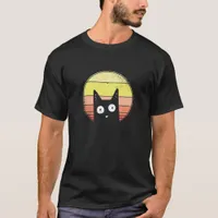 Retro Sunset Cat T-Shirt