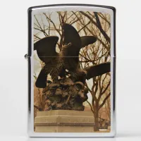 Eagles and Prey Sculpture in NYC Central Park Zippo Lighter