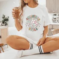 Christmas Vibes Retro Pastel Disco Ball Christmas T-Shirt