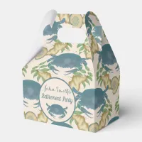 Crab Feast-Watercolor Blue Crabs, Retirement Favor Boxes