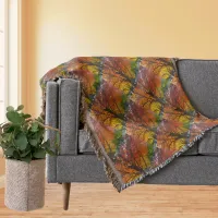 Autumn Leaves of Yellow and Orange Throw Blanket