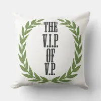 The VIP of Victory Points Tabletop Games Logo Throw Pillow