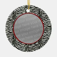 zebra print chic photo Ornaments