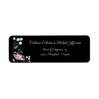 Elegant Floral Wedding Soft Botanical Romance Label