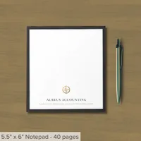 Luxury Notepad with Gold Logo