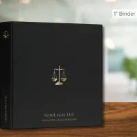 Elegant Gold Justice Scale Legal Binder