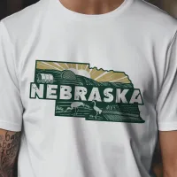 Retro Travel Iconic Nebraska Graphic T-Shirt