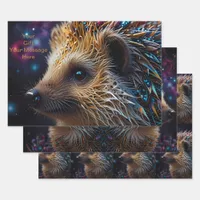 Hedgehog Love in Every Heartbeat  Wrapping Paper Sheets