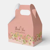 Sweet 16 Birthday Party Floral Pink Pretty Flowers Favor Boxes