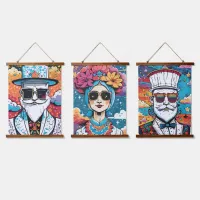 Stylish Woman & Man Tapestries