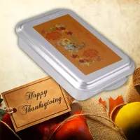 Thanksgiving Friendsgiving Autumn on orange | Cake Pan