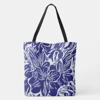 Abstract Floral Art Grocery Shopping Beach Tote Bag