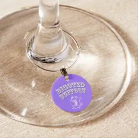 ID Tag 'Bigoted Buffoon' Wine Glass Charm