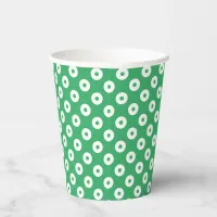 Fun Green with Green and White Polka-Dots Paper Cups