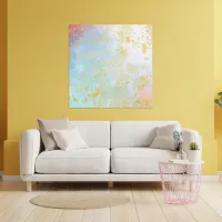 Modern Abstract Artistic Faux Gold Glitter Paint  Canvas Print