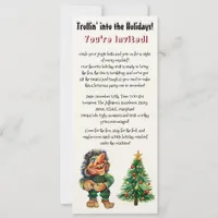 Cheeky Christmas Troll and Tree Delight  Invitation