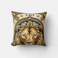 Leo astrology sign throw pillow