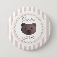 Grandma To Be Button Bear Woodlands Theme