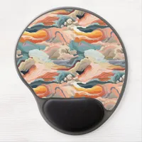 Cozy Autumn Colors Abstract Digital Art Gel Mouse Pad