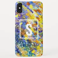 Colorful Fun Bold Abstract Monogram iPhone XS Max Case