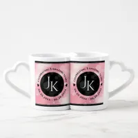 Elegant 2nd 5th Rose Quartz Wedding Anniversary Coffee Mug Set